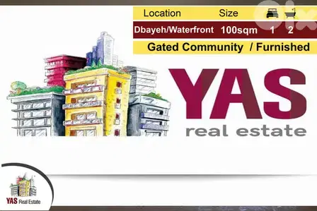 Dbayeh / Waterfront 100m2 | Sea View | Furnished |Gated Community | MJ