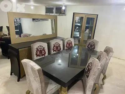 أوضة سفرة شغل تقيل خشب زان ولاتي