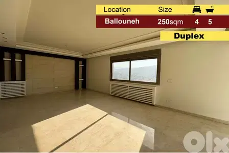 Ballouneh duplex 250m2 | 70m2 Terrace | Brand New | Panoramic View |