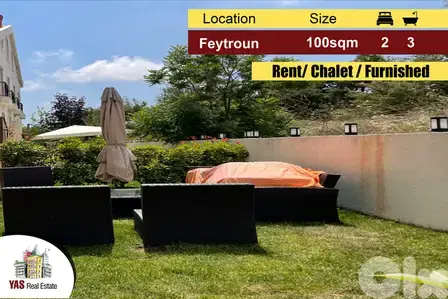Feytroun 100m2 | 60m2 Garden | Rent | Chalet | Furnished | DA