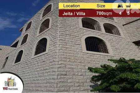Jeita 700m2 Villa | Private Street | Panoramic View | Luxurious |