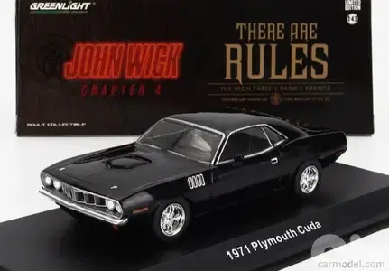 Plymouth Cuda '71 (John Wick Chapter 4)diecast car model 1;43.