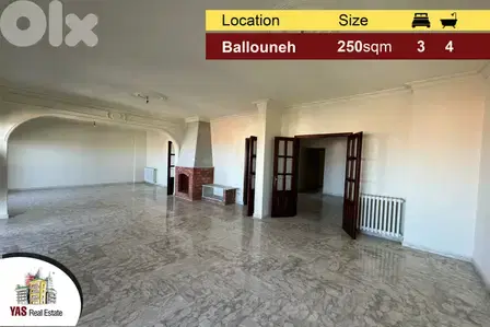 Ballouneh 250m2 | Excellent Condition | Panoramic View | Catch |