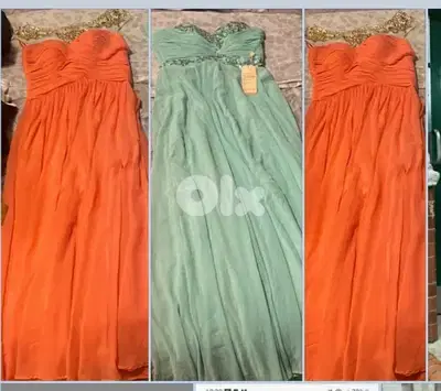 light turquoise and light salmon dress each for 50 dollars