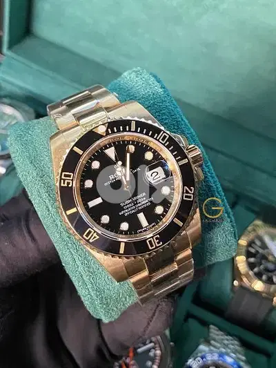 Rolex Submariner Full Gold Ceramic Black Bezel