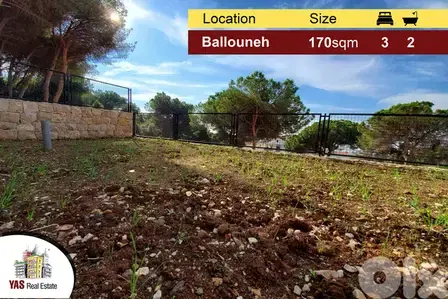 Ballouneh 170m2 | 60m2 Garden | Sea View | Ultra Prime Location | AC |