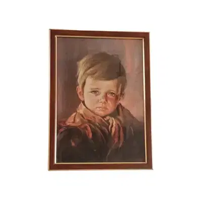 Innocent Child Painting – Bordered Portrait 37 x 27