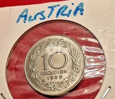 1929 Austria 10 Groschen first republic