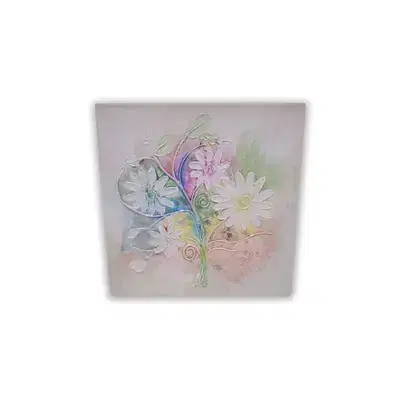 Textured Floral Canvas Painting — 30x30 Acrylic Daisies