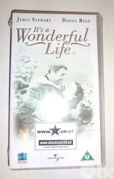 It s a wonderful life movie on VHS starring James Stewart & Donna Reed