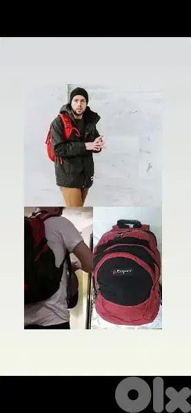 Exsport backpack used once 4 zippers size xl