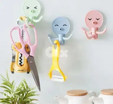 Strong adhesive octopus shape hooks
