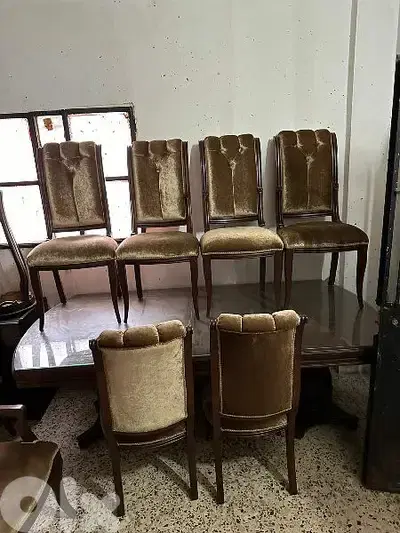 أوضة سفرة خشب زان ولاتي ملبسة قشرة زان