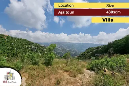 Ajaltoun 430m2 | Villa | 1100m2 Land | Core and Shell | Panoramic View
