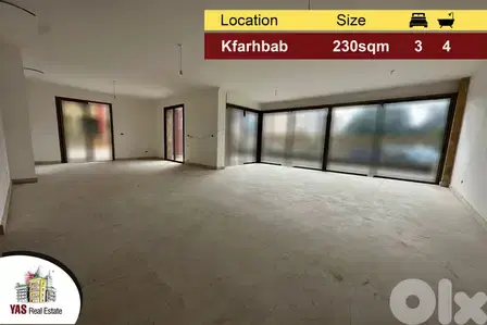 Kfarhbab 230m2 | 150m2 Terrace | Partial View | Brand New | KA |