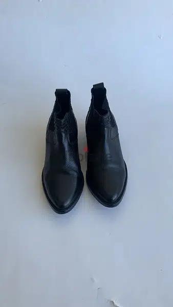 Zadig & Voltaire black genuine leather studded boots