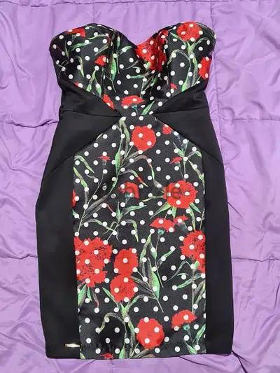 Black Dress with Floral details