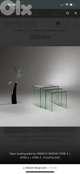 like new 3 tables set glass original super clean