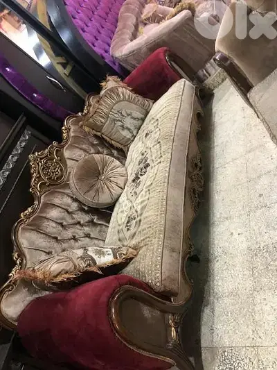 كنباية كبيرة مع وحدة صغيرة خشب زان