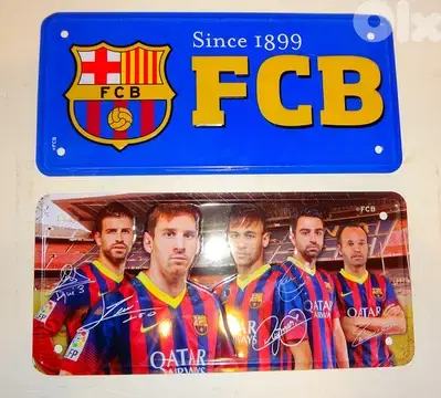Barcelona football club decorative tin plates 28*13cm