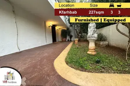 Kfarhbab 227m2 | 200m2 Terrace/garden | Furnished | View | KAIV |