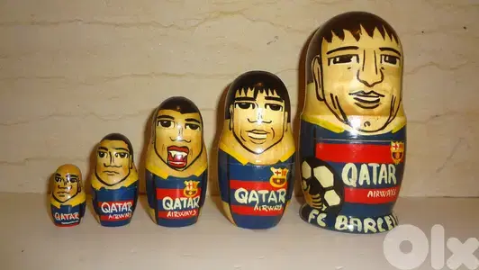 FC Barcelona nesting dolls 5 pcs 16cm the biggest