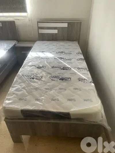 تخت مفرد مع فرشة سليب جديدة باافضل الاسعار من المعمل