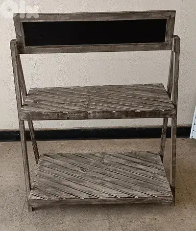 rustic birthday display stand