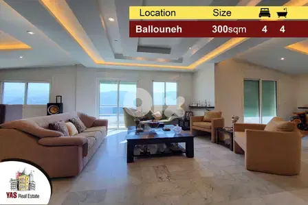 Ballouneh 300m2 | Penthouse | Rooftop | Panoramic View | TO |