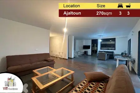 Ajaltoun 270m2 | Main Road | Fully Redesigned | View | Catch | AC |