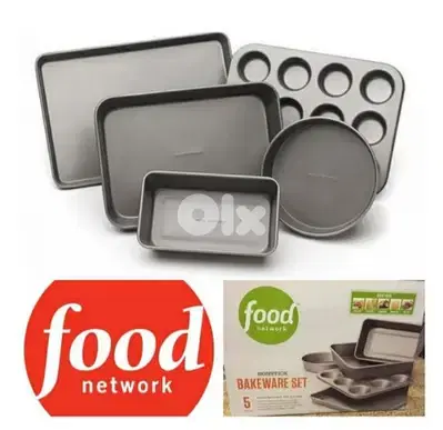 Food Network carbon steel material 5 Pcs  Nonstick  - Grey/ 4$