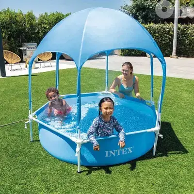 Intex 183 x 38 cm pool with canopy Bestway مسبح بركة