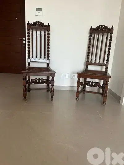 Vintage Twin Canned Louis XIII Chairs