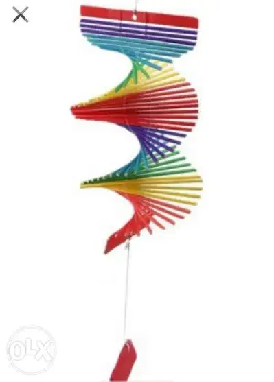 3D wind spining colorful wood hanger 10 $