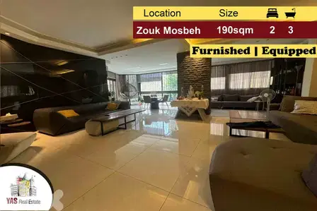 Zouk Mosbeh 190m2 | 120m2 Terrace | Furnished | Renovated |High End|EL