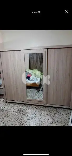 خزانة سحاب عرض 240 سم تفصيل جديد ملبسة من قلبا لون ابيض