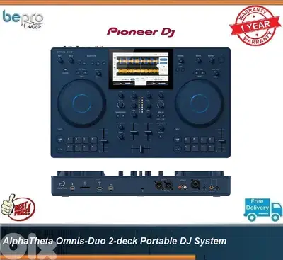 AlphaTheta Omnis-Duo 2-deck Portable DJ System,Pioneer DJ Omnis Duo