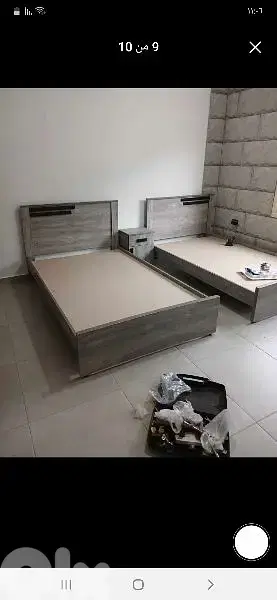 تختين مفرد ونص 120 سم مع كمود صغيرة