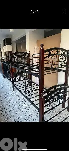تخت مفرد طابقين ماليزي تقيل شغل برا خشب سميك