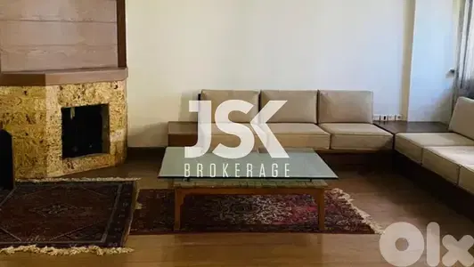 L15323-Spacious Furnished Apartment With Garden for Rent In Naccache