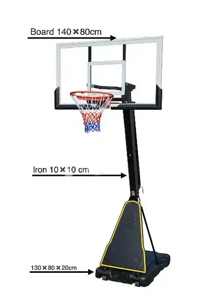 movable hoop basketball stand