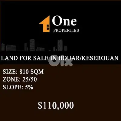 LAND FOR SALE in BOUAR/KESEROUAN.