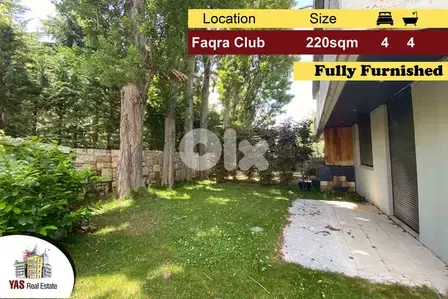 Faqra Club 220m2 | 150m2 Garden | Furnished | Townhouse | Modern | DA