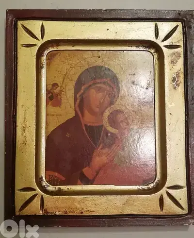 Jesus & Mary Orthodox Byzantine icon reproduction made in Greece  16*1