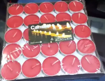 25 RED CANDLES