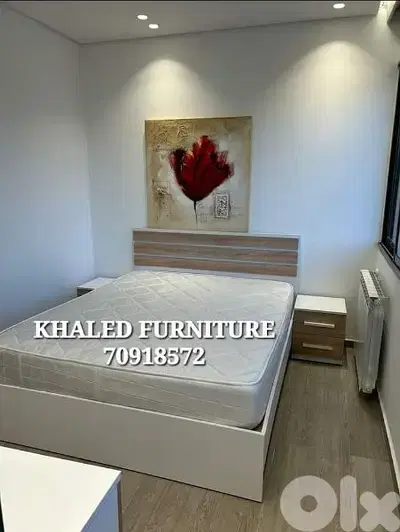 تخت مجوز مع فرشة طبية مع 2 كومود جديدة