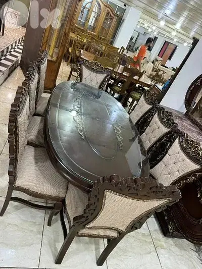 اوضة سفرة مصرية خشب زان