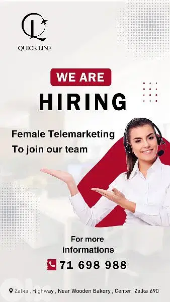 Female Telemarketers Needed