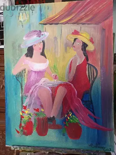 لوحة رسم يد اكريليك الحجم 80/60