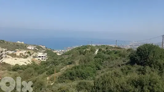 1540m Land zone 25/50 Sea View Eddeh Batroun 5 mins highway